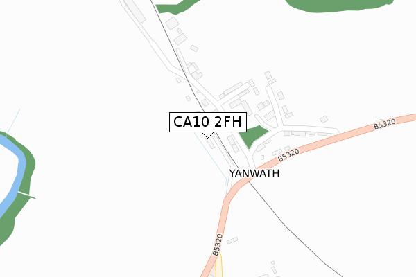 CA10 2FH map - large scale - OS Open Zoomstack (Ordnance Survey)