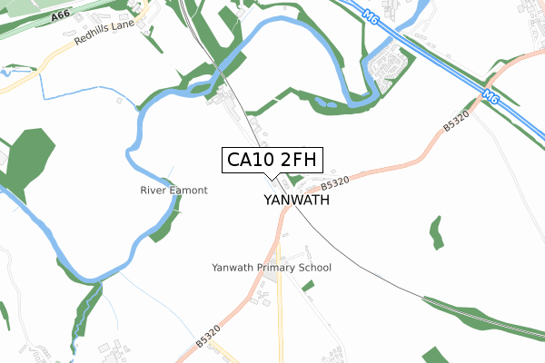 CA10 2FH map - small scale - OS Open Zoomstack (Ordnance Survey)