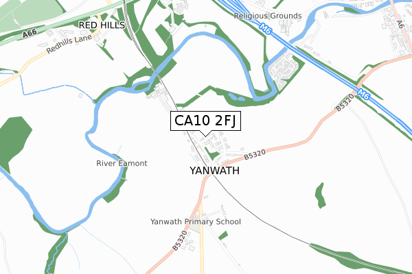 CA10 2FJ map - small scale - OS Open Zoomstack (Ordnance Survey)