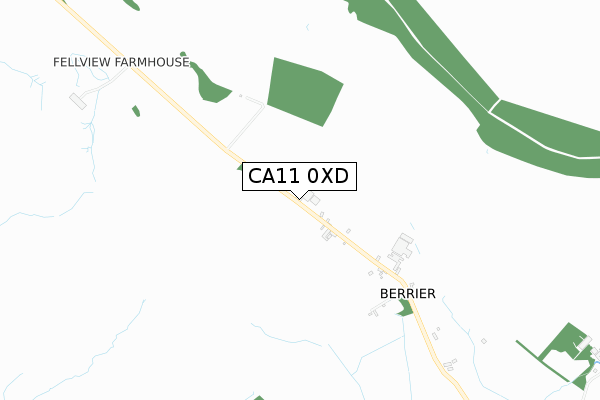 CA11 0XD map - small scale - OS Open Zoomstack (Ordnance Survey)