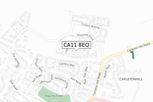 CA11 8EQ map - large scale - OS Open Zoomstack (Ordnance Survey)