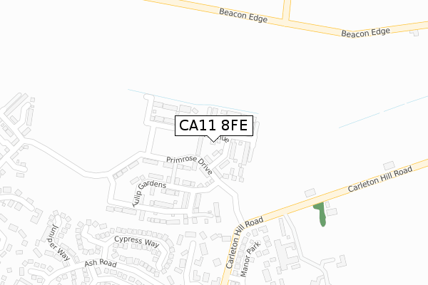 CA11 8FE map - large scale - OS Open Zoomstack (Ordnance Survey)