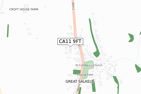 CA11 9FT map - large scale - OS Open Zoomstack (Ordnance Survey)