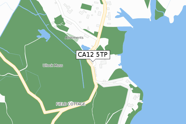 CA12 5TP map - large scale - OS Open Zoomstack (Ordnance Survey)