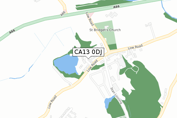 CA13 0DJ map - large scale - OS Open Zoomstack (Ordnance Survey)