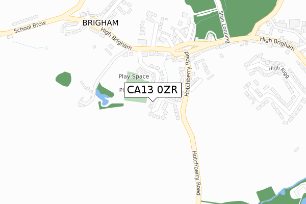 CA13 0ZR map - large scale - OS Open Zoomstack (Ordnance Survey)