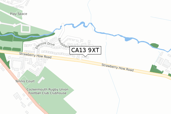CA13 9XT map - large scale - OS Open Zoomstack (Ordnance Survey)