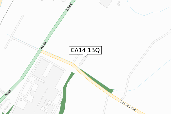 CA14 1BQ map - large scale - OS Open Zoomstack (Ordnance Survey)