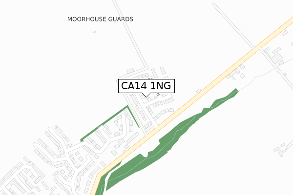 CA14 1NG map - large scale - OS Open Zoomstack (Ordnance Survey)