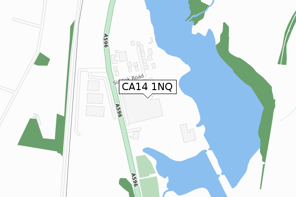 CA14 1NQ map - large scale - OS Open Zoomstack (Ordnance Survey)