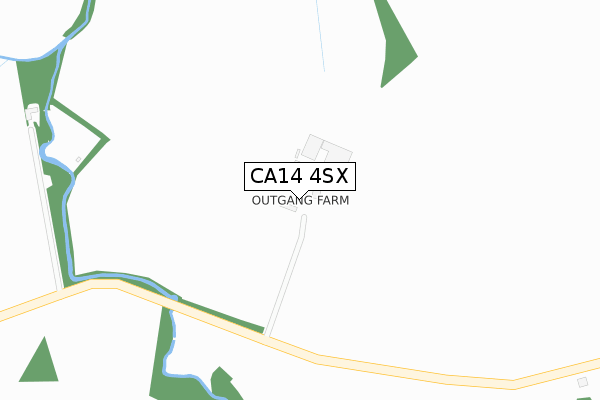 CA14 4SX map - large scale - OS Open Zoomstack (Ordnance Survey)