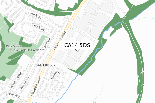 CA14 5DS map - large scale - OS Open Zoomstack (Ordnance Survey)