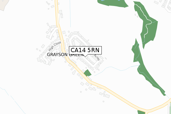 CA14 5RN map - large scale - OS Open Zoomstack (Ordnance Survey)