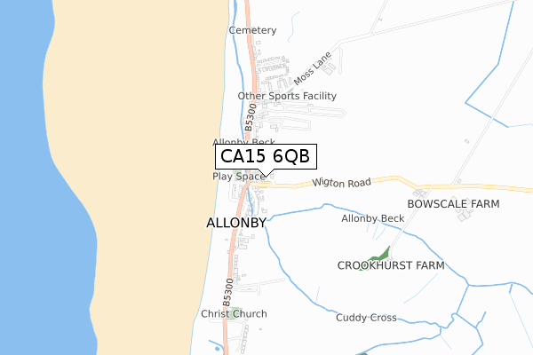 CA15 6QB map - small scale - OS Open Zoomstack (Ordnance Survey)