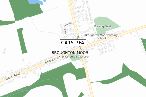 CA15 7FA map - large scale - OS Open Zoomstack (Ordnance Survey)