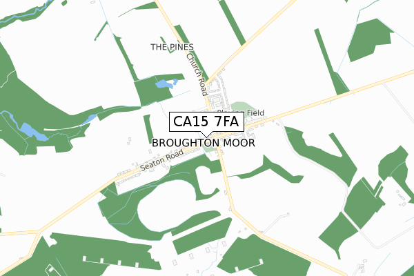 CA15 7FA map - small scale - OS Open Zoomstack (Ordnance Survey)