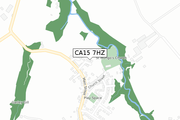 CA15 7HZ map - large scale - OS Open Zoomstack (Ordnance Survey)