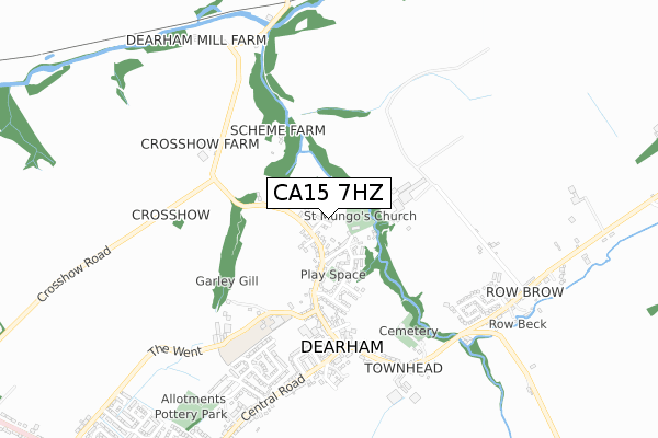 CA15 7HZ map - small scale - OS Open Zoomstack (Ordnance Survey)