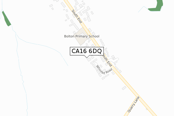 CA16 6DQ map - large scale - OS Open Zoomstack (Ordnance Survey)