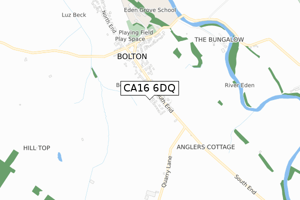 CA16 6DQ map - small scale - OS Open Zoomstack (Ordnance Survey)