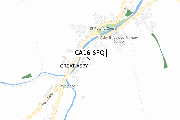 CA16 6FQ map - large scale - OS Open Zoomstack (Ordnance Survey)