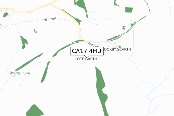 CA17 4HU map - small scale - OS Open Zoomstack (Ordnance Survey)