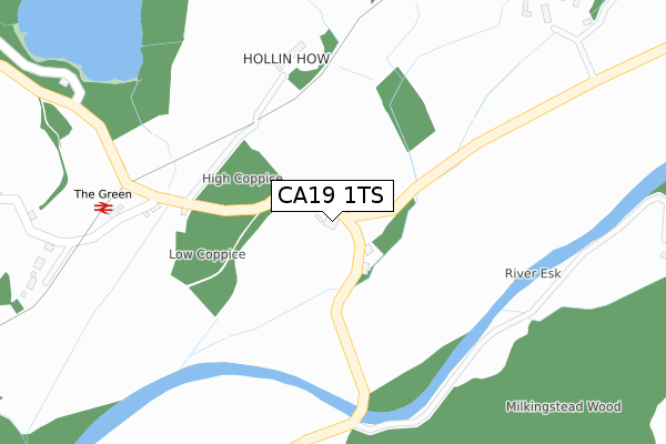 CA19 1TS map - large scale - OS Open Zoomstack (Ordnance Survey)