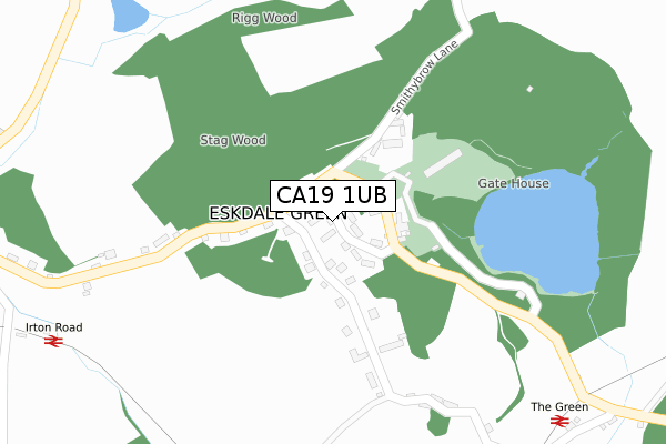 CA19 1UB map - large scale - OS Open Zoomstack (Ordnance Survey)