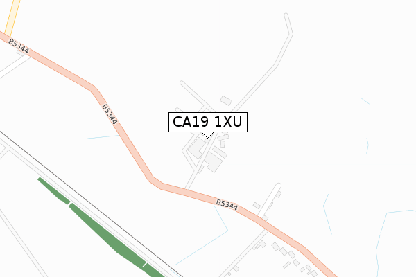 CA19 1XU map - large scale - OS Open Zoomstack (Ordnance Survey)