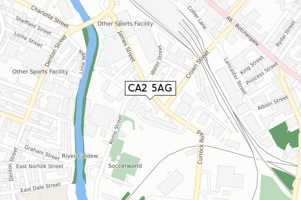 CA2 5AG map - large scale - OS Open Zoomstack (Ordnance Survey)