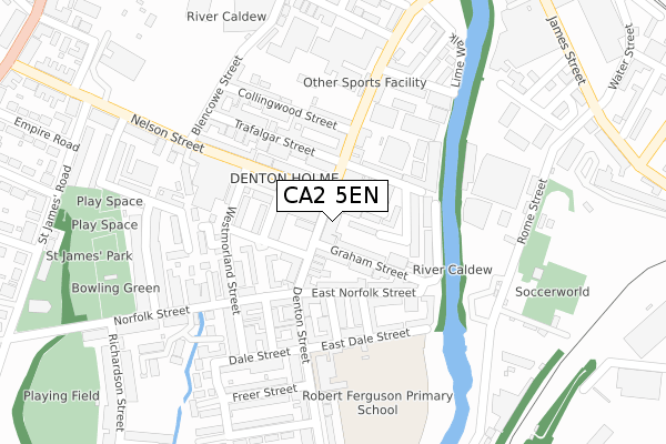 CA2 5EN map - large scale - OS Open Zoomstack (Ordnance Survey)