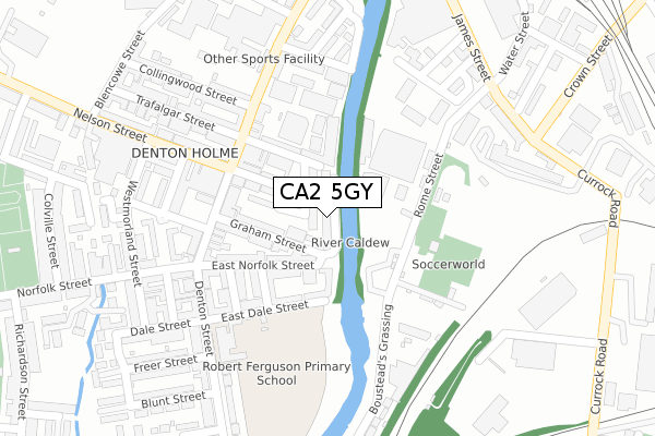 CA2 5GY map - large scale - OS Open Zoomstack (Ordnance Survey)