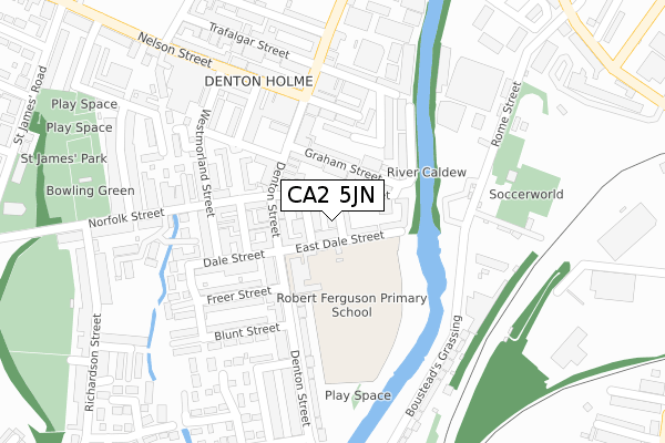 CA2 5JN map - large scale - OS Open Zoomstack (Ordnance Survey)