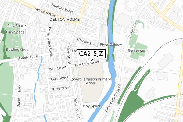 CA2 5JZ map - large scale - OS Open Zoomstack (Ordnance Survey)