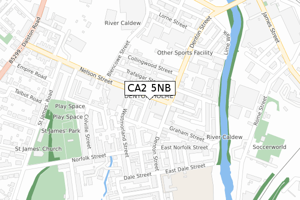 CA2 5NB map - large scale - OS Open Zoomstack (Ordnance Survey)