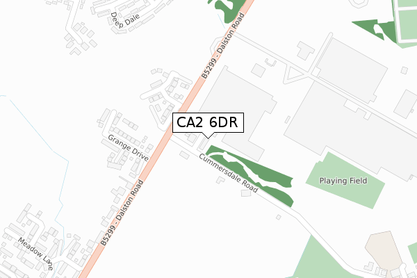 CA2 6DR map - large scale - OS Open Zoomstack (Ordnance Survey)