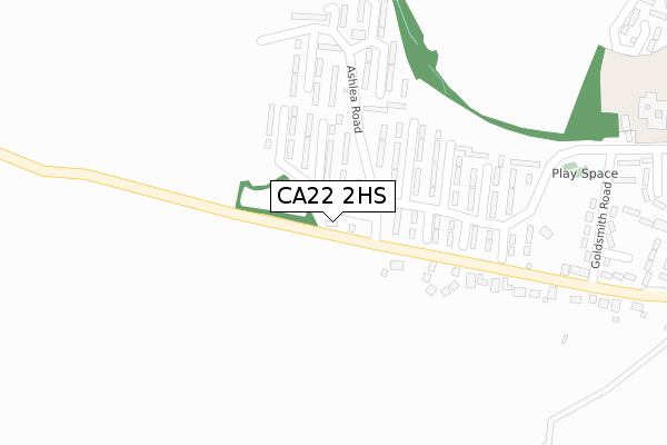 CA22 2HS map - large scale - OS Open Zoomstack (Ordnance Survey)