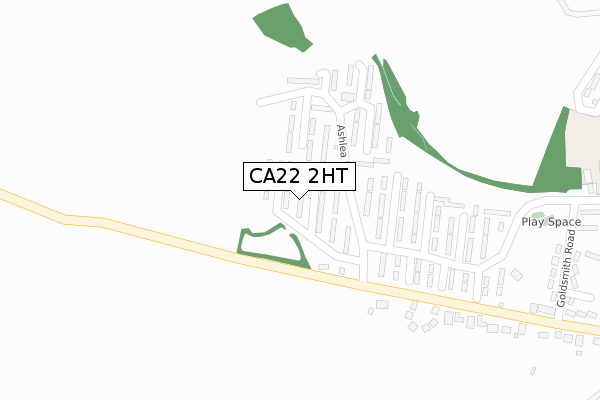 CA22 2HT map - large scale - OS Open Zoomstack (Ordnance Survey)