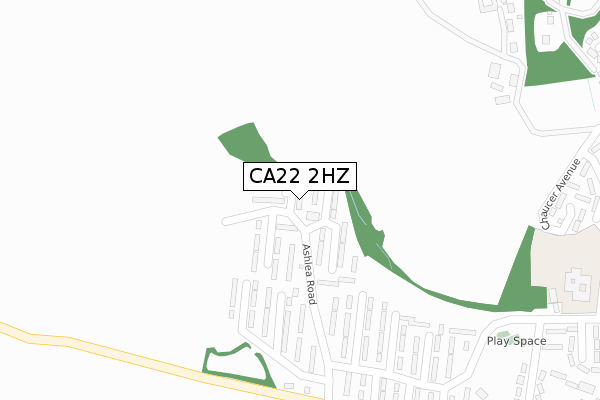 CA22 2HZ map - large scale - OS Open Zoomstack (Ordnance Survey)