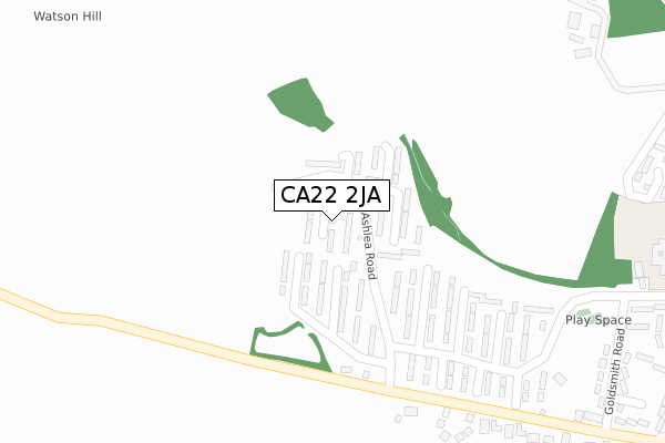 CA22 2JA map - large scale - OS Open Zoomstack (Ordnance Survey)