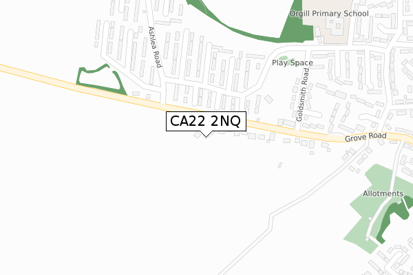 CA22 2NQ map - large scale - OS Open Zoomstack (Ordnance Survey)