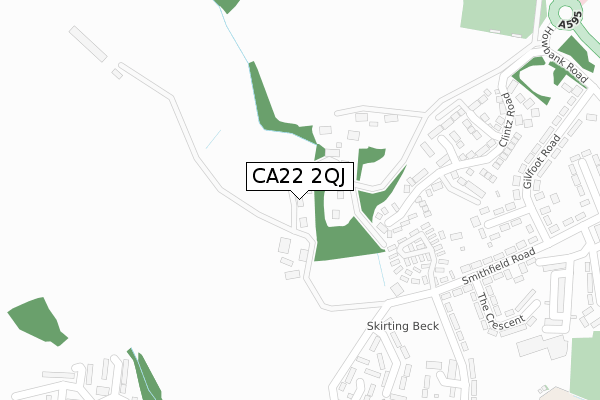 CA22 2QJ map - large scale - OS Open Zoomstack (Ordnance Survey)