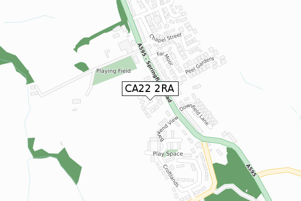 CA22 2RA map - large scale - OS Open Zoomstack (Ordnance Survey)