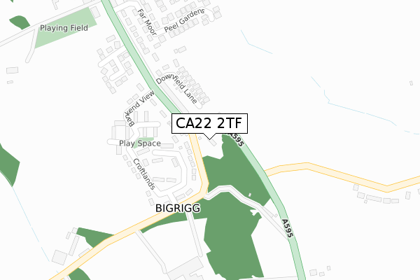 CA22 2TF map - large scale - OS Open Zoomstack (Ordnance Survey)