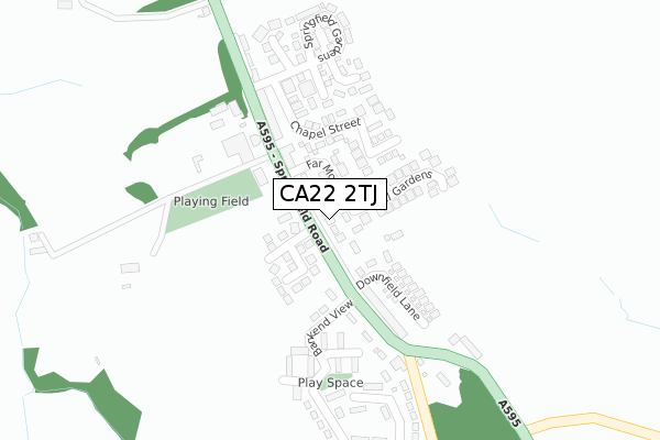 CA22 2TJ map - large scale - OS Open Zoomstack (Ordnance Survey)