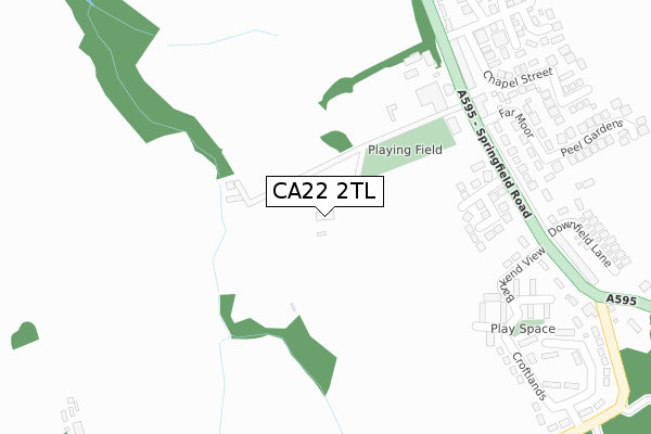 CA22 2TL map - large scale - OS Open Zoomstack (Ordnance Survey)