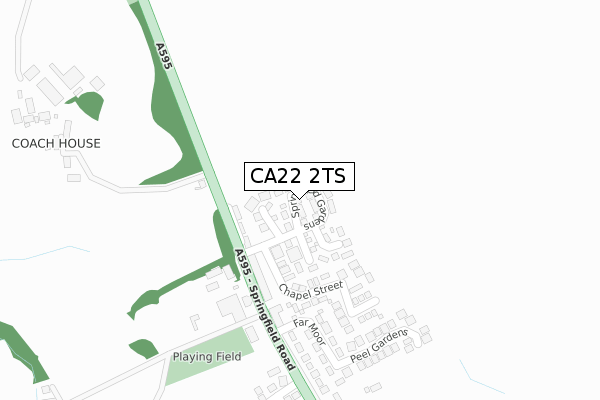 CA22 2TS map - large scale - OS Open Zoomstack (Ordnance Survey)