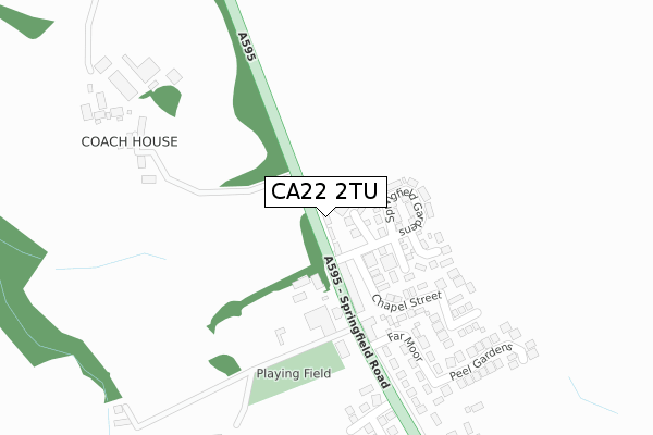 CA22 2TU map - large scale - OS Open Zoomstack (Ordnance Survey)