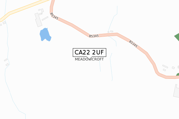 CA22 2UF map - large scale - OS Open Zoomstack (Ordnance Survey)