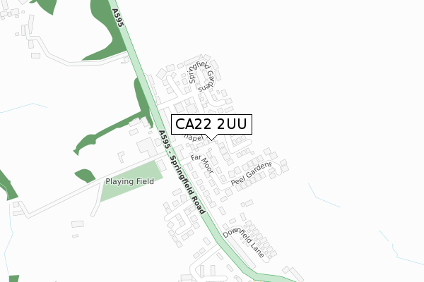 CA22 2UU map - large scale - OS Open Zoomstack (Ordnance Survey)